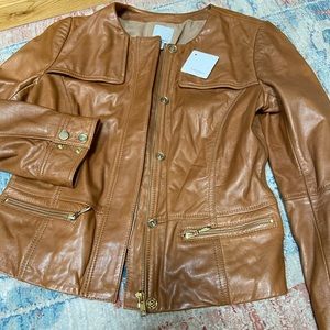Halogen Leather Jacket